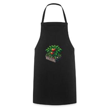 Tomato plant in pot - Cooking Apron - black - Front - AI Model Male 185 dark (185cm)