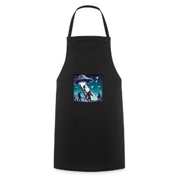 OVNI BIGFOOT - Tablier de cuisine - noir - Devant - AI Model Male 185 dark (185cm)