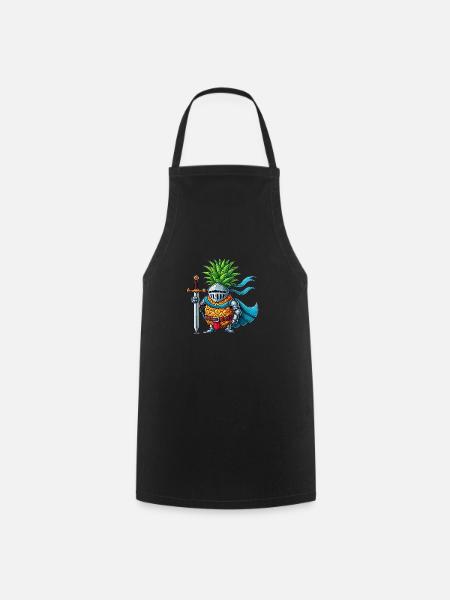 Ananas Ritter - Kochschürze - Schwarz