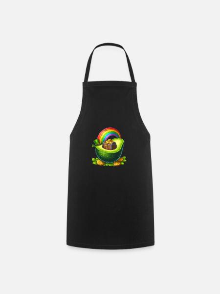 Avocado St. Patricks Day - Kochschürze - Schwarz