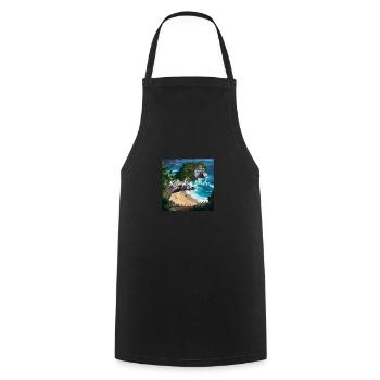 Kelingking Beach - Kochschürze - Schwarz - Vorne - AI Model Male 185 dark (185cm)