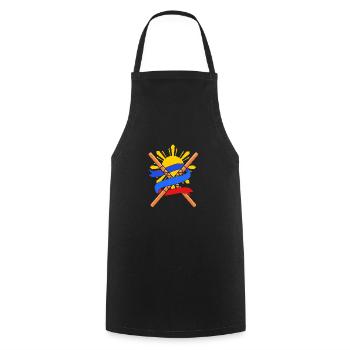 Filipino Philippines - Cooking Apron - black - Front - AI Model Male 185 dark (185cm)
