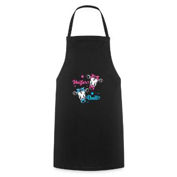 Gender Reveal Babyshower - Kochschürze - Schwarz - Vorne - AI Model Male 185 dark (185cm)