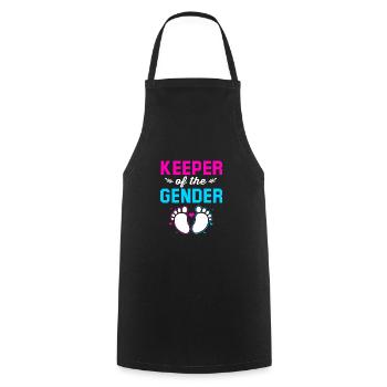 Gender Reveal Babyshower - Kochschürze - Schwarz - Vorne - AI Model Male 185 dark (185cm)