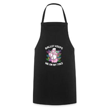 Ballet Ballet Dancer - Cooking Apron - black - Front - AI Model Male 185 dark (185cm)