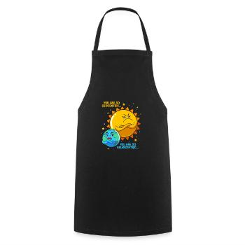 Sonnensystem Universum - Kochschürze - Schwarz - Vorne - AI Model Male 185 dark (185cm)