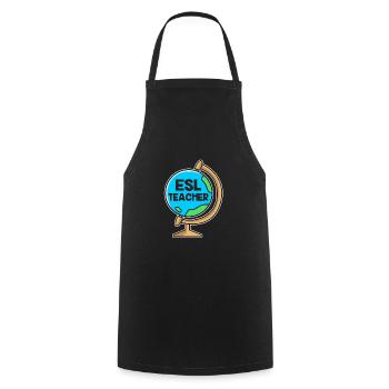 English Teacher English Teacher - Cooking Apron - black - Front - AI Model Male 185 dark (185cm)