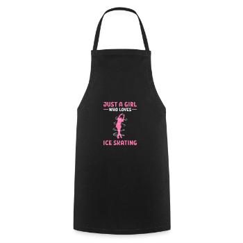 Ice skating Ice skating Ice skating - Cooking Apron - black - Front - AI Model Male 185 dark (185cm)