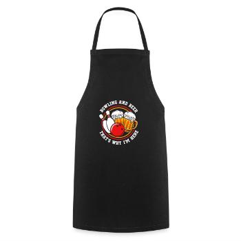 Bowling Bowler Bowling Skittles Bowling Ball - Cooking Apron - black - Front - AI Model Male 185 dark (185cm)