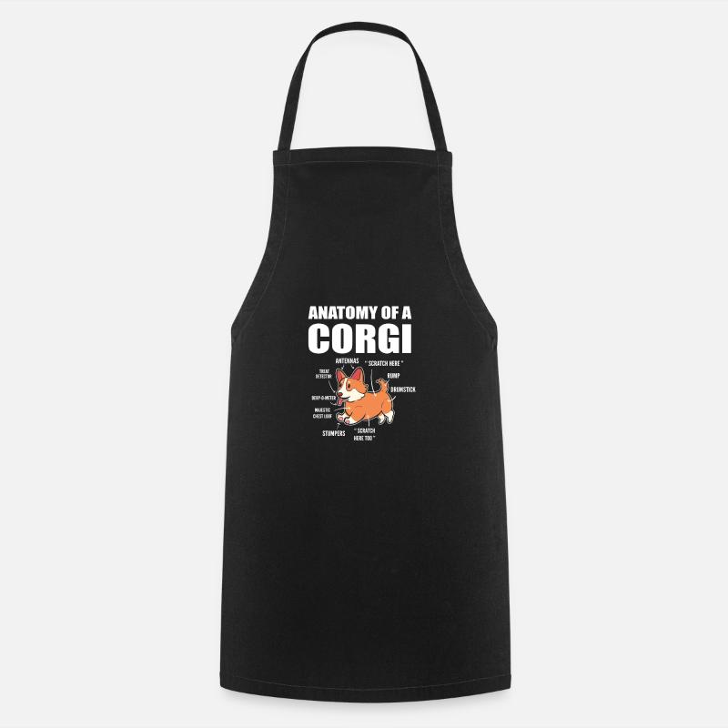Corgi Anatomie - Kochschürze - Schwarz