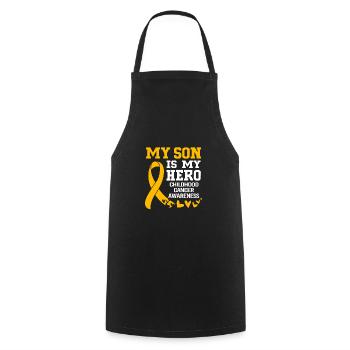 Cancer Child Cancer Survivor - Cooking Apron - black - Front - AI Model Male 185 dark (185cm)