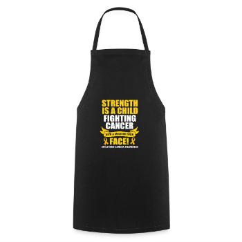 Cancer Child - Cooking Apron - black - Front - AI Model Male 185 dark (185cm)