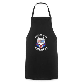 Fourth of July National Colors National Day United States - Cooking Apron - black - Front - AI Model Male 185 dark (185cm)