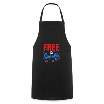 Fourth of July National Colors National Day United States - Cooking Apron - black - Front - AI Model Male 185 dark (185cm)