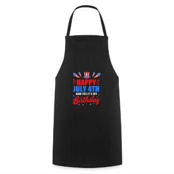 Fourth of July National Colors National Day United States - Cooking Apron - black - Front - AI Model Male 185 dark (185cm)