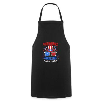 Fourth of July National Colors National Day United States - Cooking Apron - black - Front - AI Model Male 185 dark (185cm)