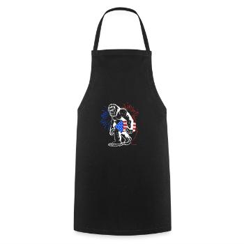 Fourth of July National Colors National Day United States - Cooking Apron - black - Front - AI Model Male 185 dark (185cm)