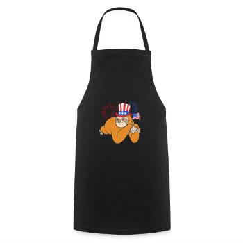 Sloth - Cooking Apron - black - Front - AI Model Male 185 dark (185cm)