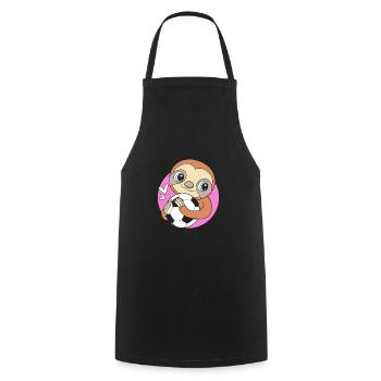 Sloth - Cooking Apron - black - Front - AI Model Male 185 dark (185cm)
