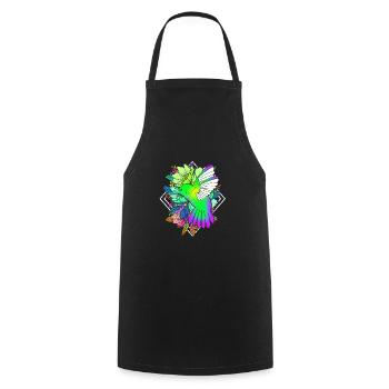 Hummingbird - Cooking Apron - black - Front - AI Model Male 185 dark (185cm)