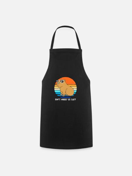 Capybara - Cooking Apron - black
