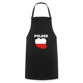 Poland Polish - Cooking Apron - black - Front - AI Model Male 185 dark (185cm)