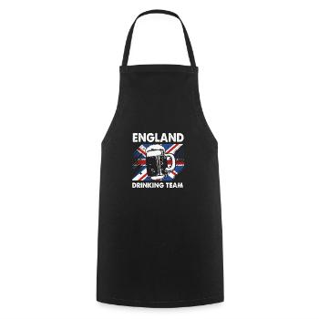 Angleterre Anglais - Tablier de cuisine - noir - Devant - AI Model Male 185 dark (185cm)