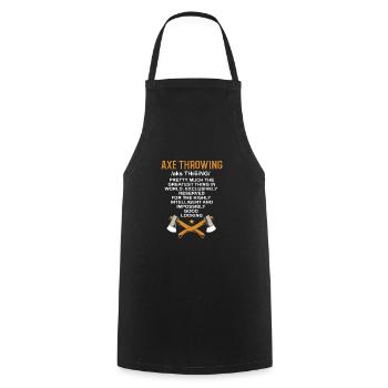 Axe Throw - Cooking Apron - black - Front - AI Model Male 185 dark (185cm)