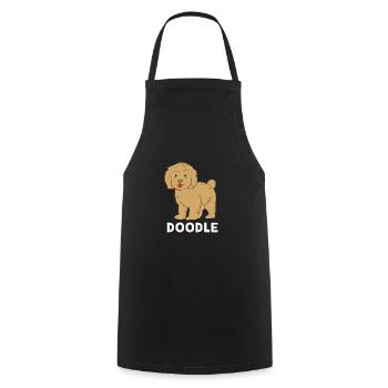 Goldendoodle - Cooking Apron - black - Front - AI Model Male 185 dark (185cm)