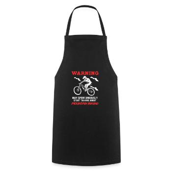 Mountain biking Mountain biking Mountain bikers - Cooking Apron - black - Front - AI Model Male 185 dark (185cm)