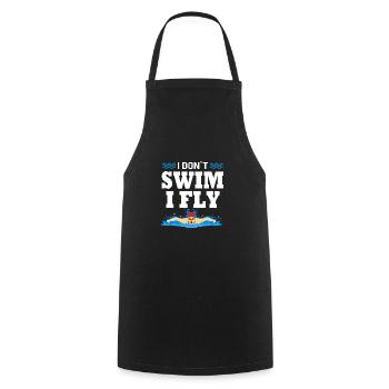 Swimming Swimmers Swimming Pool Swimming Instructors - Cooking Apron - black - Front - AI Model Male 185 dark (185cm)