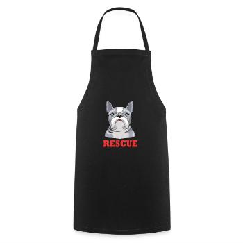 Dog Rescue Animal Rights Animal Rescue Animal Shelter - Cooking Apron - black - Front - AI Model Male 185 dark (185cm)