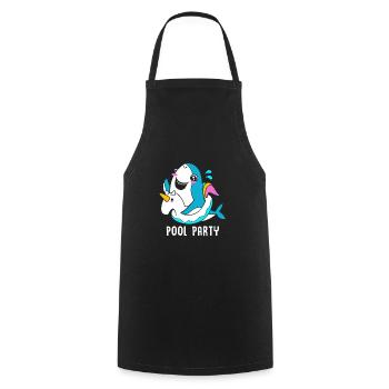 Pool Party - Cooking Apron - black - Front - AI Model Male 185 dark (185cm)