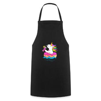Pool Party - Kochschürze - Schwarz - Vorne - AI Model Male 185 dark (185cm)