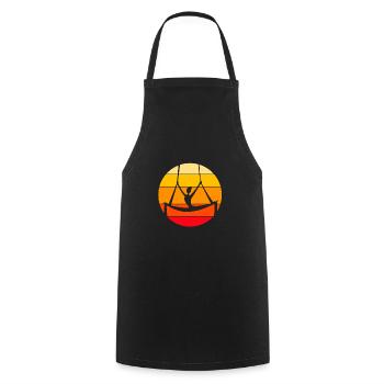 Aerial Yoga Air Yoga - Cooking Apron - black - Front - AI Model Male 185 dark (185cm)