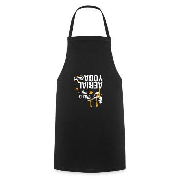 Aerial Yoga Air Yoga - Cooking Apron - black - Front - AI Model Male 185 dark (185cm)