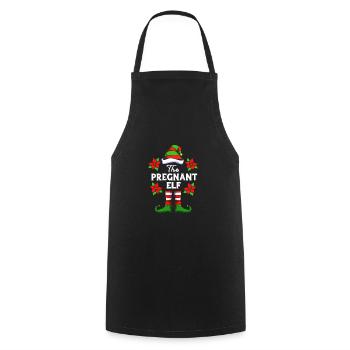 Christmas Gender Reveal Newborn Baby Sayings - Cooking Apron - black - Front - AI Model Male 185 dark (185cm)