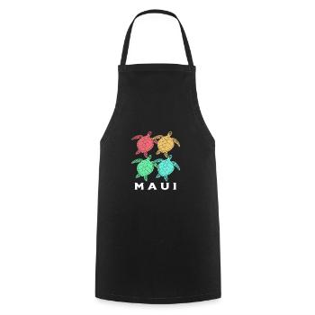 Maui Hawaii Hawaiian - Cooking Apron - black - Front - AI Model Male 185 dark (185cm)