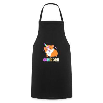 Guinea pig - Cooking Apron - black - Front - AI Model Male 185 dark (185cm)
