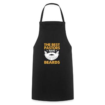 Pastor - Cooking Apron - black - Front - AI Model Male 185 dark (185cm)