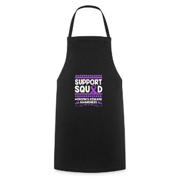 Crohn's disease - Cooking Apron - black - Front - AI Model Male 185 dark (185cm)