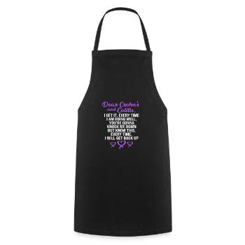 Crohn's disease - Cooking Apron - black - Front - AI Model Male 185 dark (185cm)