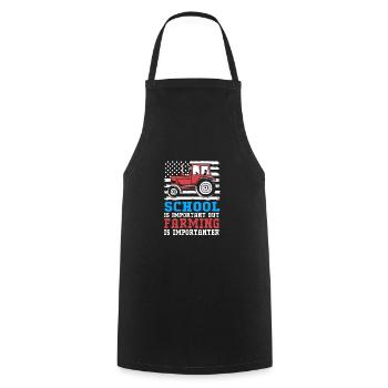 Farmer Farmer Farmer's Wife Farm - Cooking Apron - black - Front - AI Model Male 185 dark (185cm)