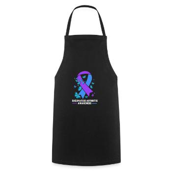 Rheumatism Arthritis - Cooking Apron - black - Front - AI Model Male 185 dark (185cm)