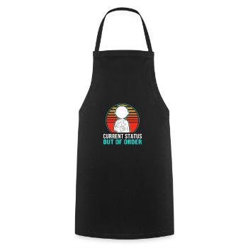 Broken Arm Bone Fracture - Cooking Apron - black - Front - AI Model Male 185 dark (185cm)