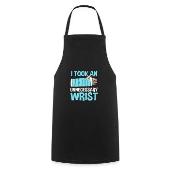 Broken Arm Bone Fracture - Cooking Apron - black - Front - AI Model Male 185 dark (185cm)
