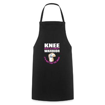 Knie Operation - Kochschürze - Schwarz - Vorne - AI Model Male 185 dark (185cm)