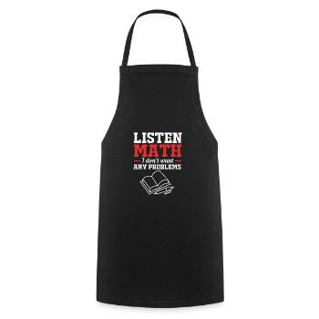 Mathematics - Cooking Apron - black - Front - AI Model Male 185 dark (185cm)