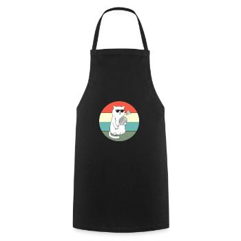 Badminton - Cooking Apron - black - Front - AI Model Male 185 dark (185cm)