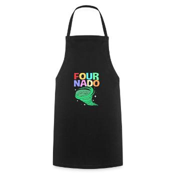Tornado Birthday Children's Birthday Party - Cooking Apron - black - Front - AI Model Male 185 dark (185cm)